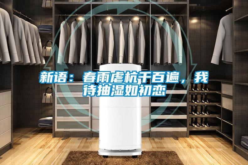 新語：春雨虐杭千百遍，我待抽濕如初戀