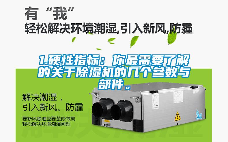 1.硬性指標：你最需要了解的關于除濕機的幾個參數與部件。