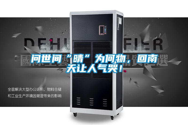 問世間“晴”為何物，回南天讓人氣哭！