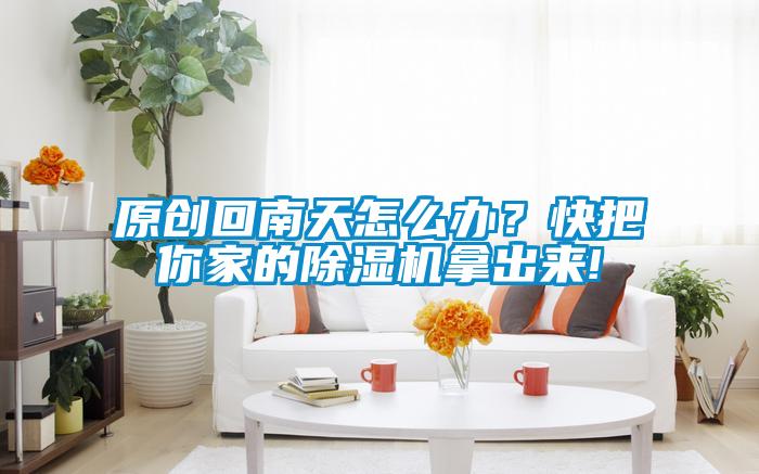 原創(chuàng)回南天怎么辦?快把你家的除濕機拿出來!