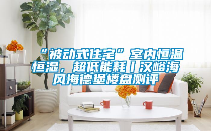 “被動式住宅”室內恒溫恒濕，超低能耗丨漢峪海風海德堡樓盤測評