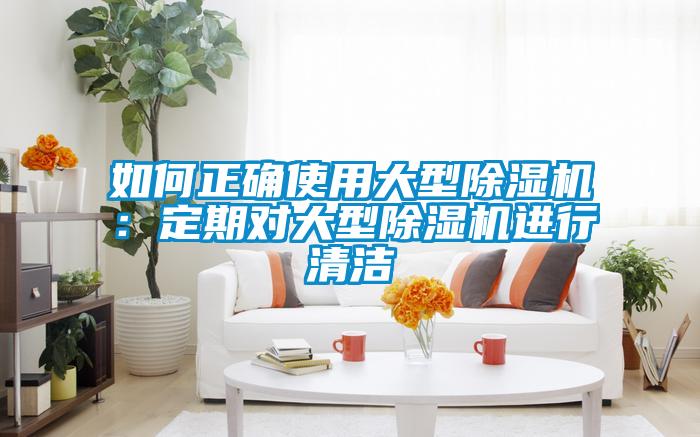 如何正確使用大型除濕機:定期對大型除濕機進行清潔