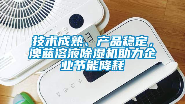 技術成熟、產品穩定，澳藍溶液除濕機助力企業節能降耗