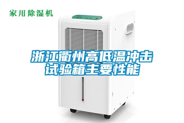 浙江衢州高低溫沖擊試驗(yàn)箱主要性能