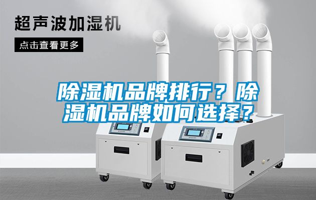 除濕機品牌排行？除濕機品牌如何選擇？