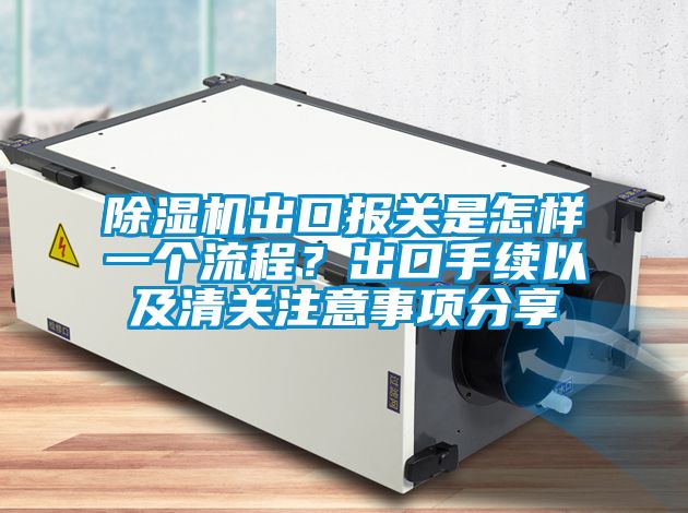 除濕機出口報關是怎樣一個流程?出口手續以及清關注意事項分享