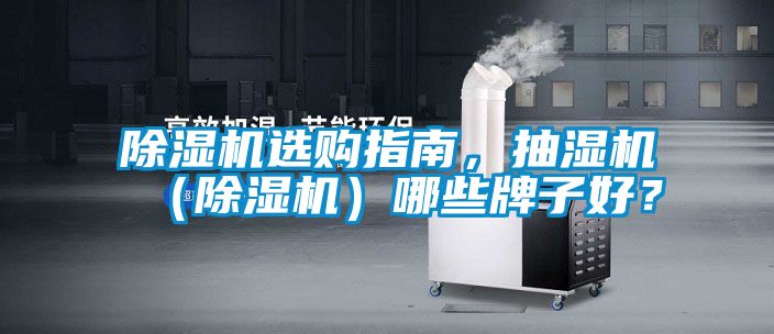 除濕機選購指南，抽濕機（除濕機）哪些牌子好？
